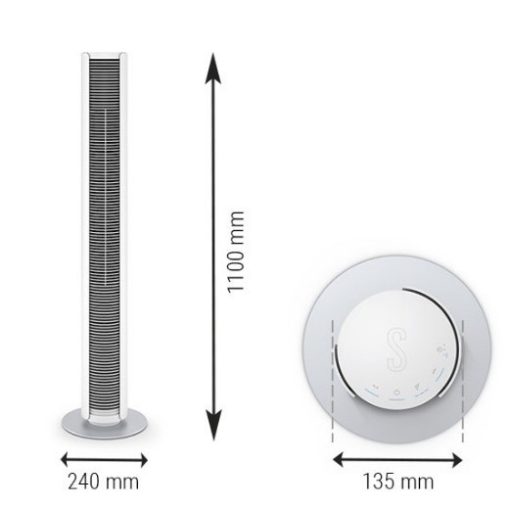 Stadler Form PETER forgó torony ventilátor (fehér)
