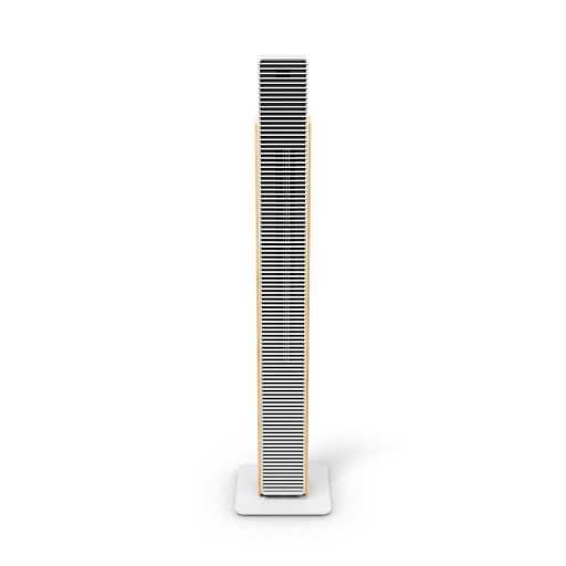 Stadler Form NICK forgó torony ventilátor, fehér, bambusz oldallappal.