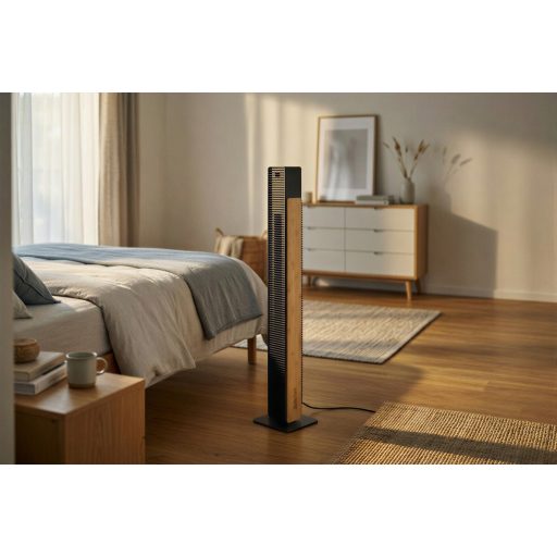 Stadler Form NICK forgó torony ventilátor, fekete , bambusz oldallappal.